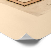 チリの地図（1818年） ポスター (角)