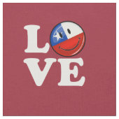 チリの微笑のチリの旗からの愛 ファブリック (クローズアップ)