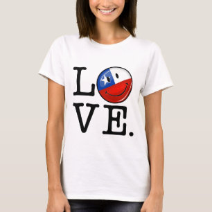 チリの微笑のチリの旗からの愛 Tシャツ
