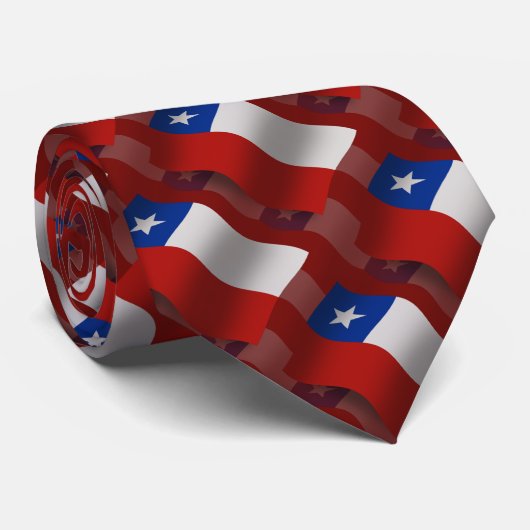 チリの振る旗 ネクタイ (ロール)
