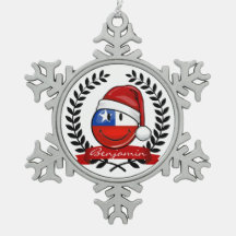 チリの旗のクリスマスのスタイル