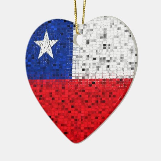 チリの旗のグリッターのオーナメント セラミックオーナメント (左)