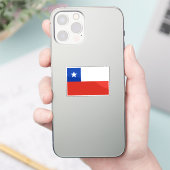 チリの旗 カスタムカット シール (スマートフォン)