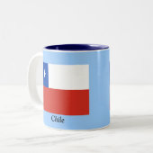 チリの旗 ツートーンマグカップ (正面左)