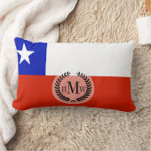 チリの旗 ランバークッション (ブランケット)