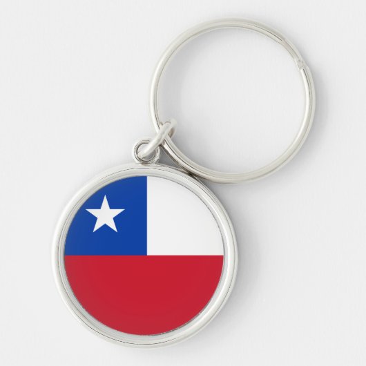 チリの旗Keychain キーホルダー (正面)