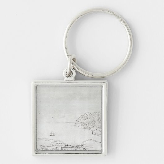 チリの沖の海岸の眺め キーホルダー (正面)