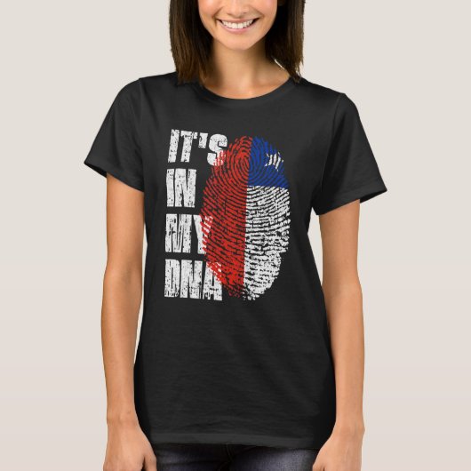 チリの私のDna国旗の中にある Tシャツ (正面)