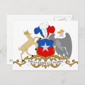 チリの紋章付き外衣 ポストカード (正面/裏面)