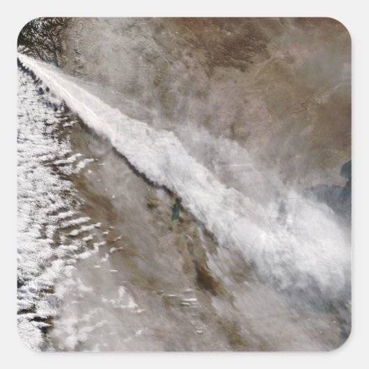 チリの茶天火山の噴火から発生するプルーム スクエアシール (正面)