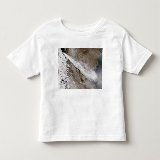 チリの茶天火山の噴火から発生するプルーム トドラーTシャツ (正面)