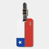 チリの荷物タグ、愛国的なチリ国旗 ラゲッジタグ (正面縦)