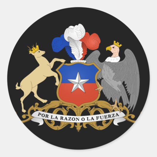 チリの象徴 ラウンドシール (正面)
