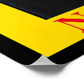 チリの首都ニューメキシコ赤緑 ポスター (角)