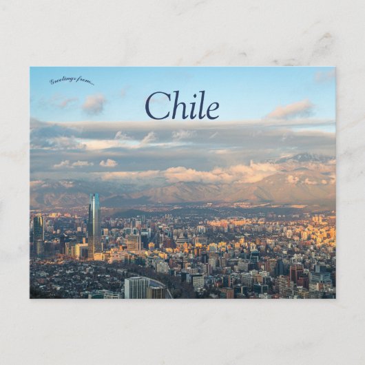チリの鳥瞰図 ポストカード (正面)