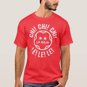 チリのfútbolかサッカーのTシャツ Tシャツ