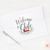 チリへようこそ |宛先ウェディングカスタム ラウンドシール (封筒)