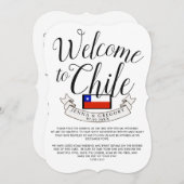 チリへようこそ |宛先ウェディングカスタム 招待状 (正面/裏面)