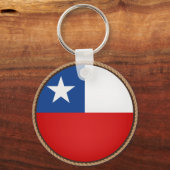 チリカッコいい国旗のシール キーホルダー (正面)