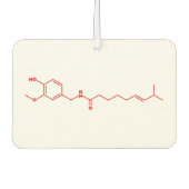 チリカプサイシン分子化学式 カーエアーフレッシュナー (正面)