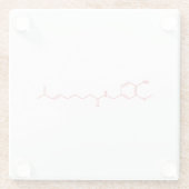 チリカプサイシン分子化学式 ガラスコースター (裏面)