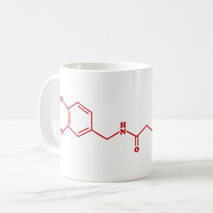 チリカプサイシン分子化学式 コーヒーマグカップ