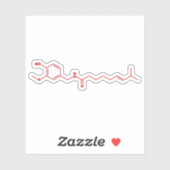 チリカプサイシン分子化学式 シール (シート)