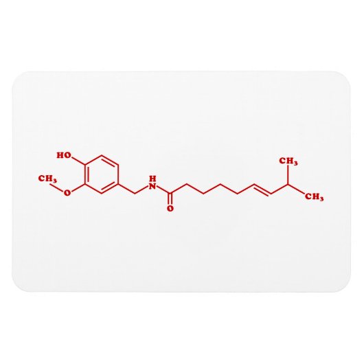 チリカプサイシン分子化学式 マグネット (横)