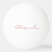 チリカプサイシン分子化学式 卓球ボール (正面)