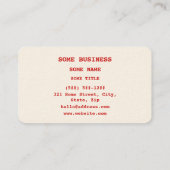 チリカプサイシン分子化学式 名刺 (裏面)