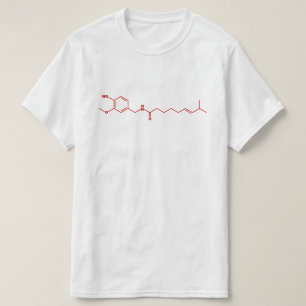チリカプサイシン分子化学式 Tシャツ