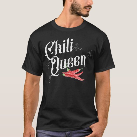 チリクイーン大好き辛党ペッパー愛好家チリ料理コンテスト Tシャツ (正面)