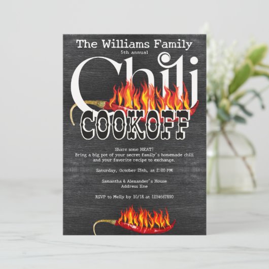 チリクックオフコンテスト家族年次パーティー 招待状 (スタンド正面)