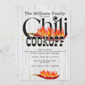 チリクックオフ調理師オフコンテスト素朴ファミリーパーティー 招待状 (正面/裏面)