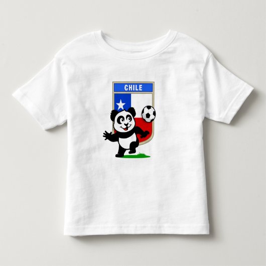 チリサッカーパンダ トドラーTシャツ (正面)