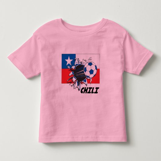 チリサッカーファンギア トドラーTシャツ (正面)
