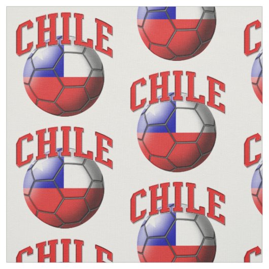 チリサッカーボールパターン国旗 ファブリック (見本)