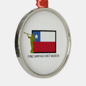 チリサンティアゴの西の代表団LDS CTR メタルオーナメント (右)