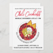 チリチリスープ調理外食ご飯 招待状 (正面/裏面)