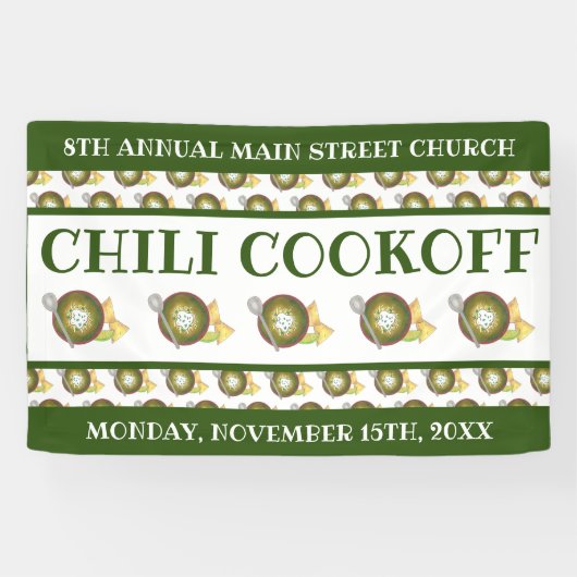 チリチリスープ調理外食ご飯 横断幕 (横)