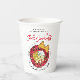 チリチリスープ調理外食ご飯 紙コップ
