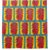 チリチリ唐辛子南西リザードシャワーカーテン シャワーカーテン (正面)