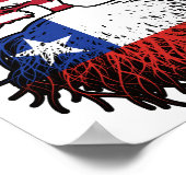 チリチリ米国木のルーツ国旗 ポスター (角)