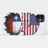 チリチリ米国木のルーツ国旗 Case-Mate iPhoneケース (裏面(横))