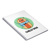 チリドッグの面白いチリホットドッグパンのご紹介 ノートブック (右側)