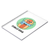 チリドッグの面白いチリホットドッグパンのご紹介 ノートブック (左側)