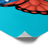 チリバタフライ国旗 ポスター (角)