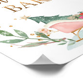 チリバーフードソレイトウィンターガール誕生日サイン ポスター (角)