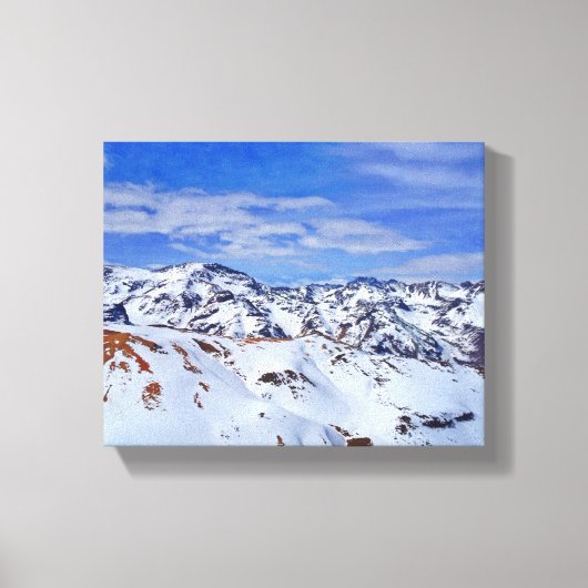 チリパタゴニアのアンデス山脈 キャンバスプリント (正面)