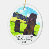 チリパーソナライズされたイースターアイランドオーナメント セラミックオーナメント (左)